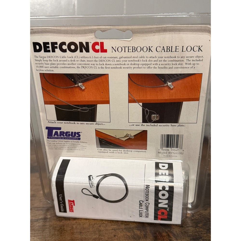 Targus DEFCON CL Notebook Cable Lock PA410U 6.5ft Combination Laptop Security - Picture 3 of 4